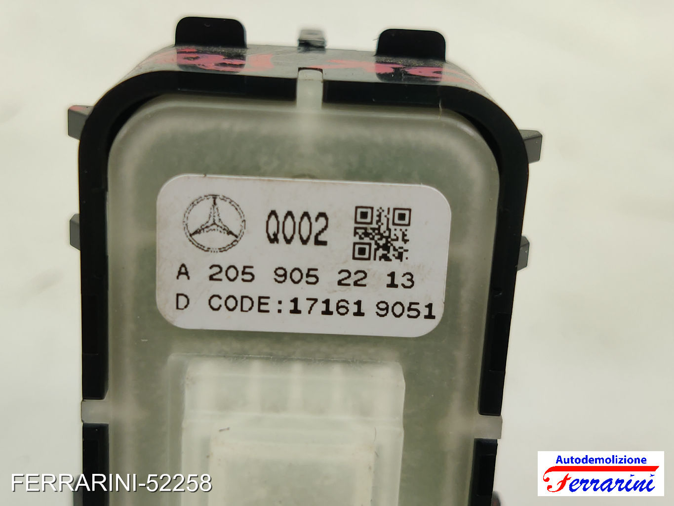 Interruttore Regolazione Sedile MERCEDES CLASSE C S205 2015-2018 Frontale Destra