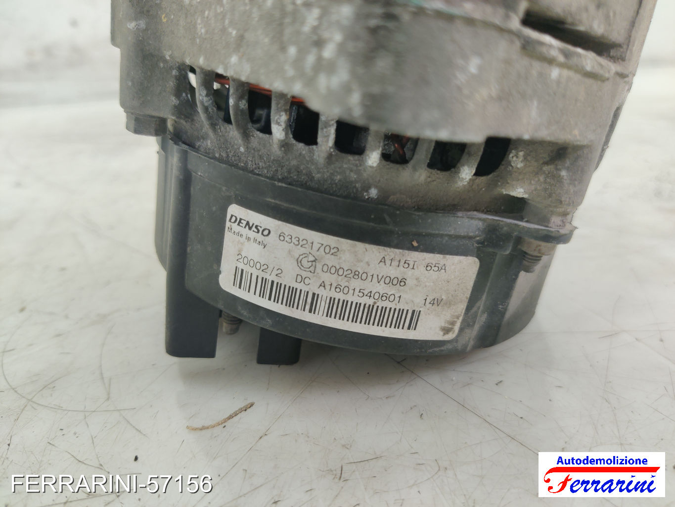 Alternatore SMART FORTWO 450 0.6 1998-2004 0002801V006, A1601540601, 0002801V003