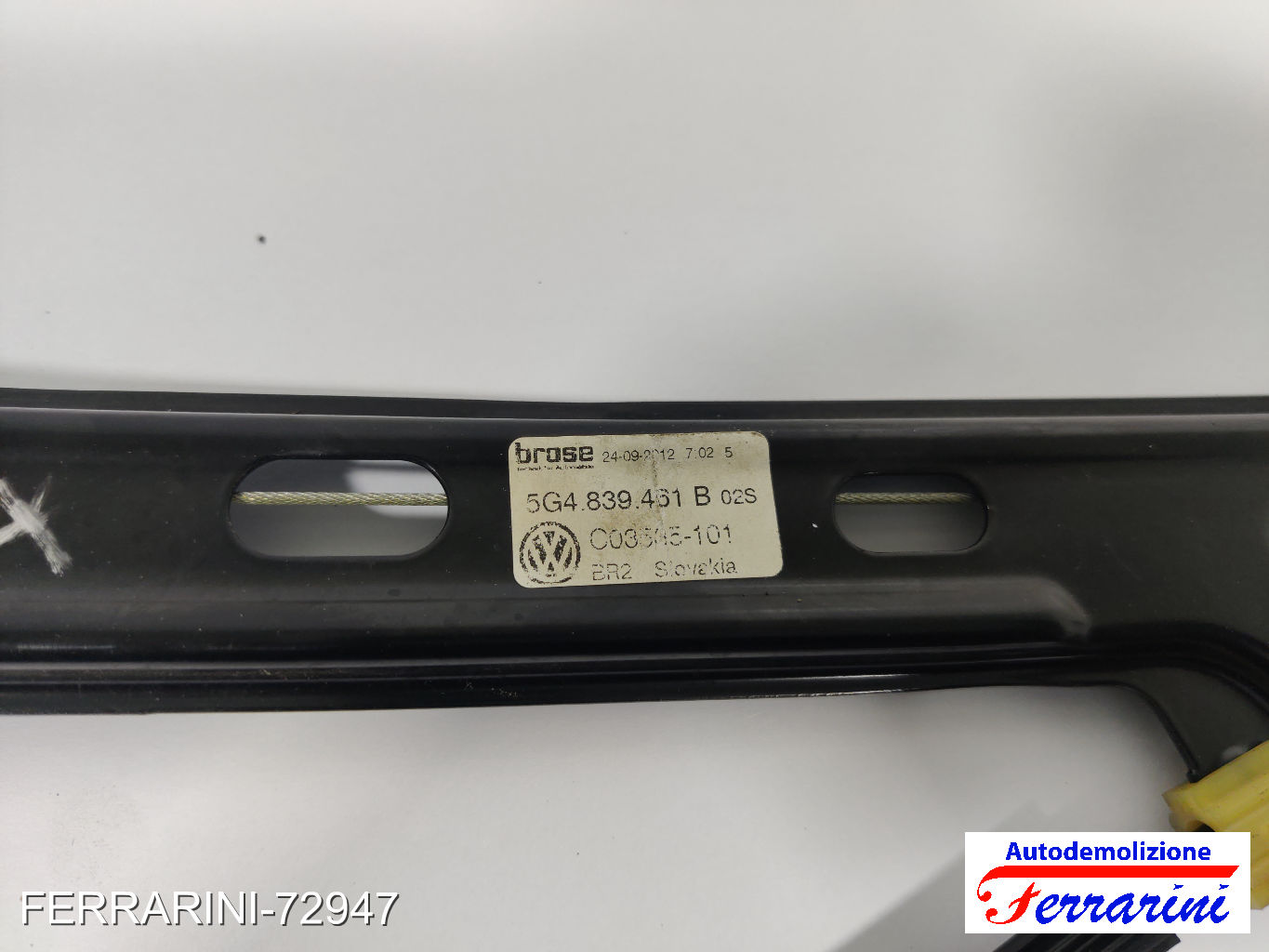Alzavetro VW GOLF 7 5G1, BE1, BE2, BQ1 2012-2020 sinistro, sx, posteriore, post 6