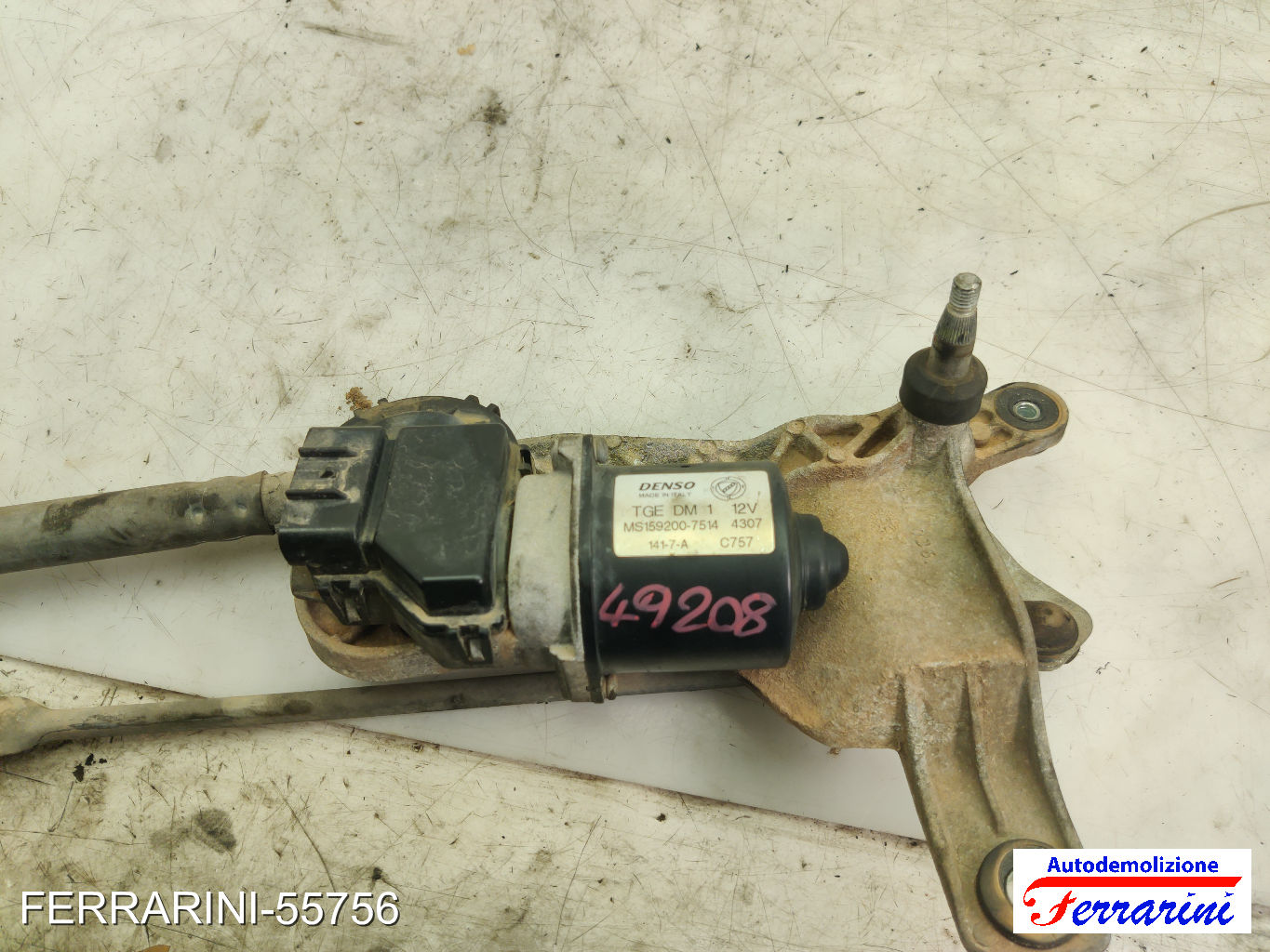 Spazzacqua Motorino Tergicristallo LANCIA MUSA 350 2006-2012 anteriore, frontale 7