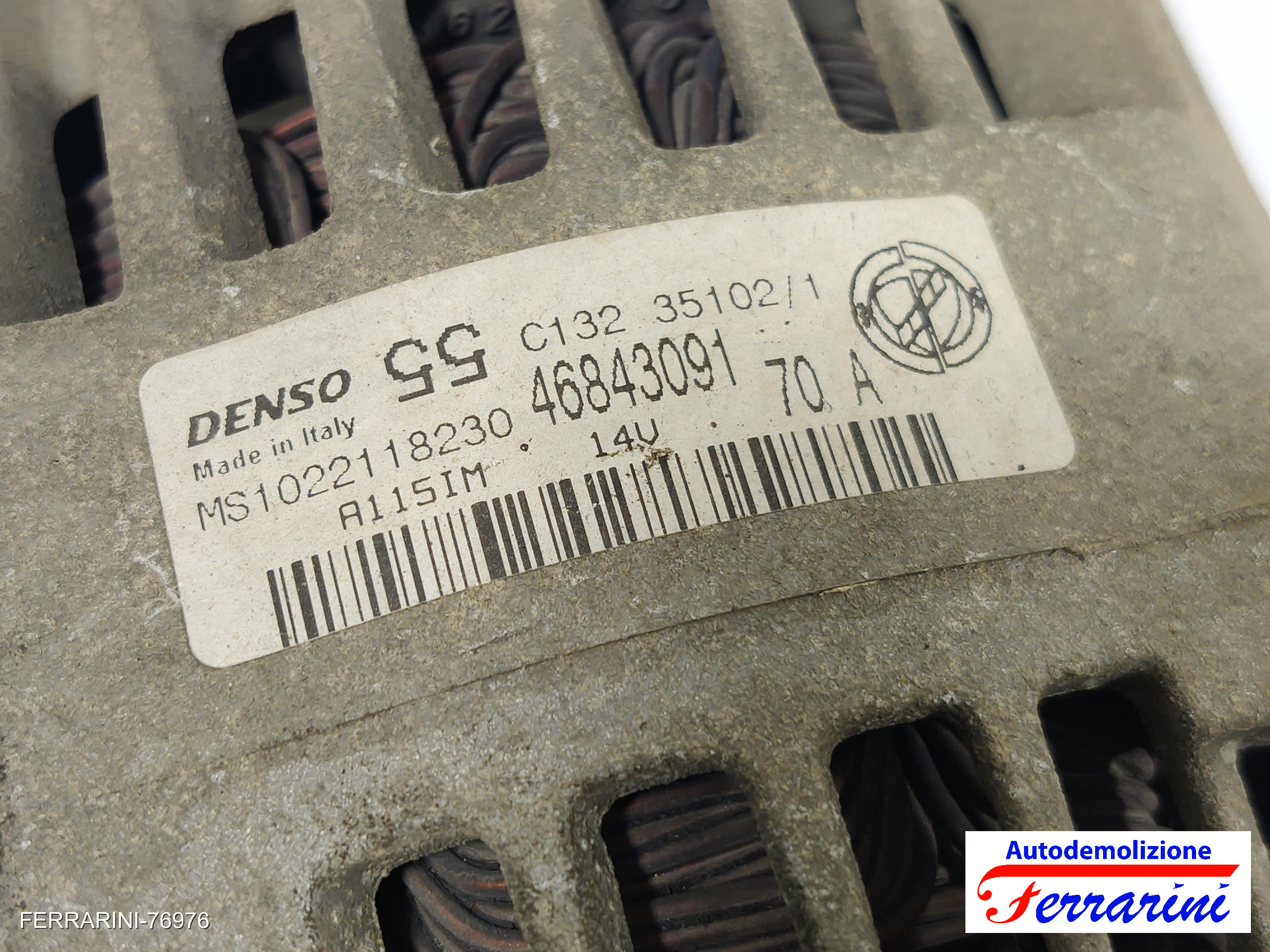 Alternatore LANCIA Y 840 1.2 1996-2003 46843091, 52003531, 46530261 6