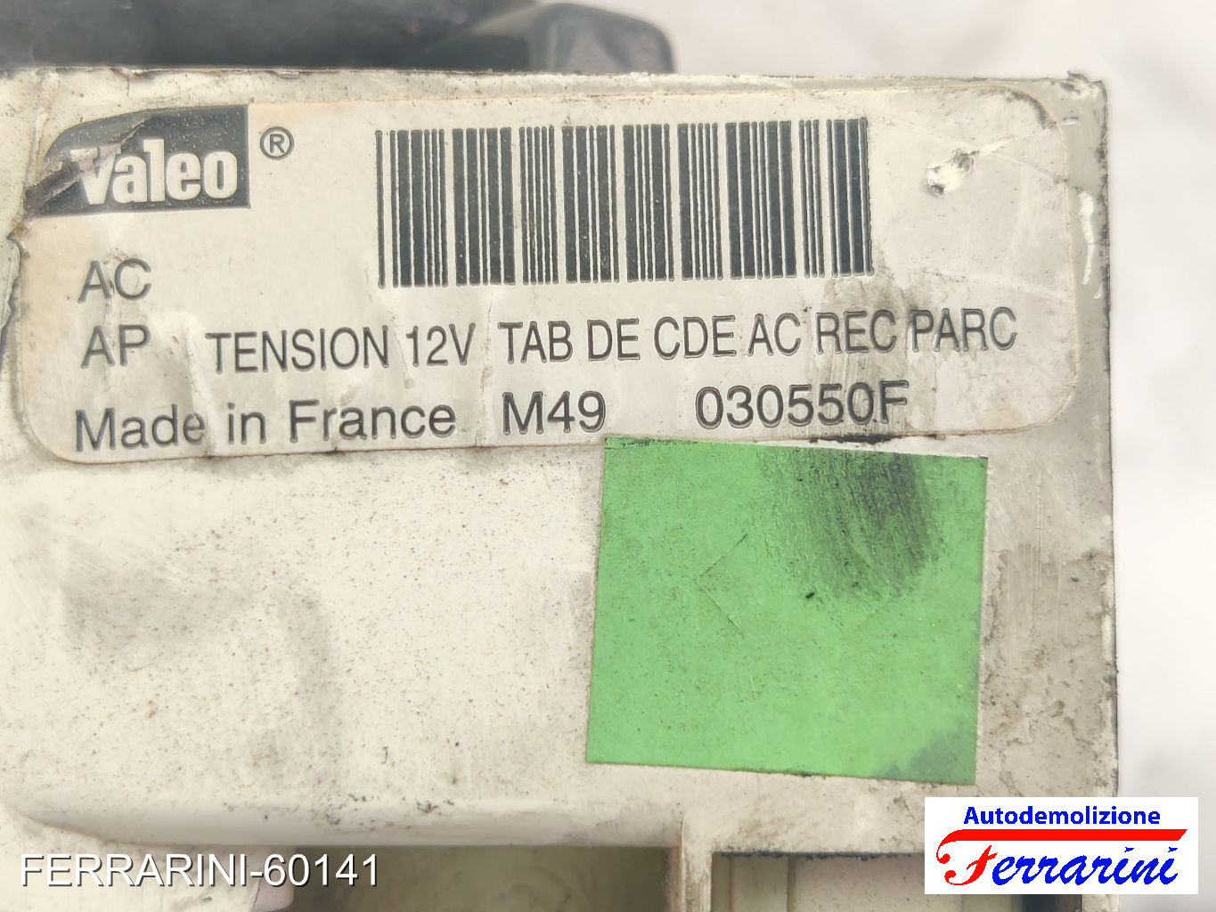 Tastiera Clima PEUGEOT PARTNER COMBISPACE 5, G 2000-2008 anteriore, frontale