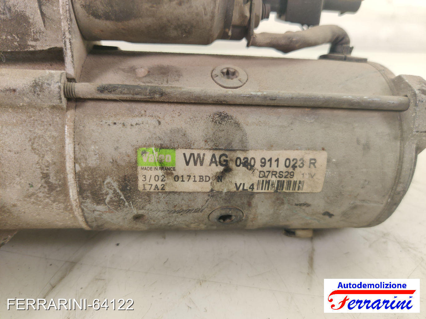Motorino Avviamento VW GOLF 4 1J1 1.9 TDI 1997-2004 020911023R, D7RS29 8