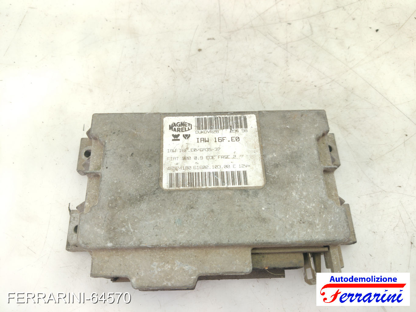 Centralina Motore FIAT CINQUECENTO 500 170 0.9 I.E S 1991-1999 46524180, 6A3537