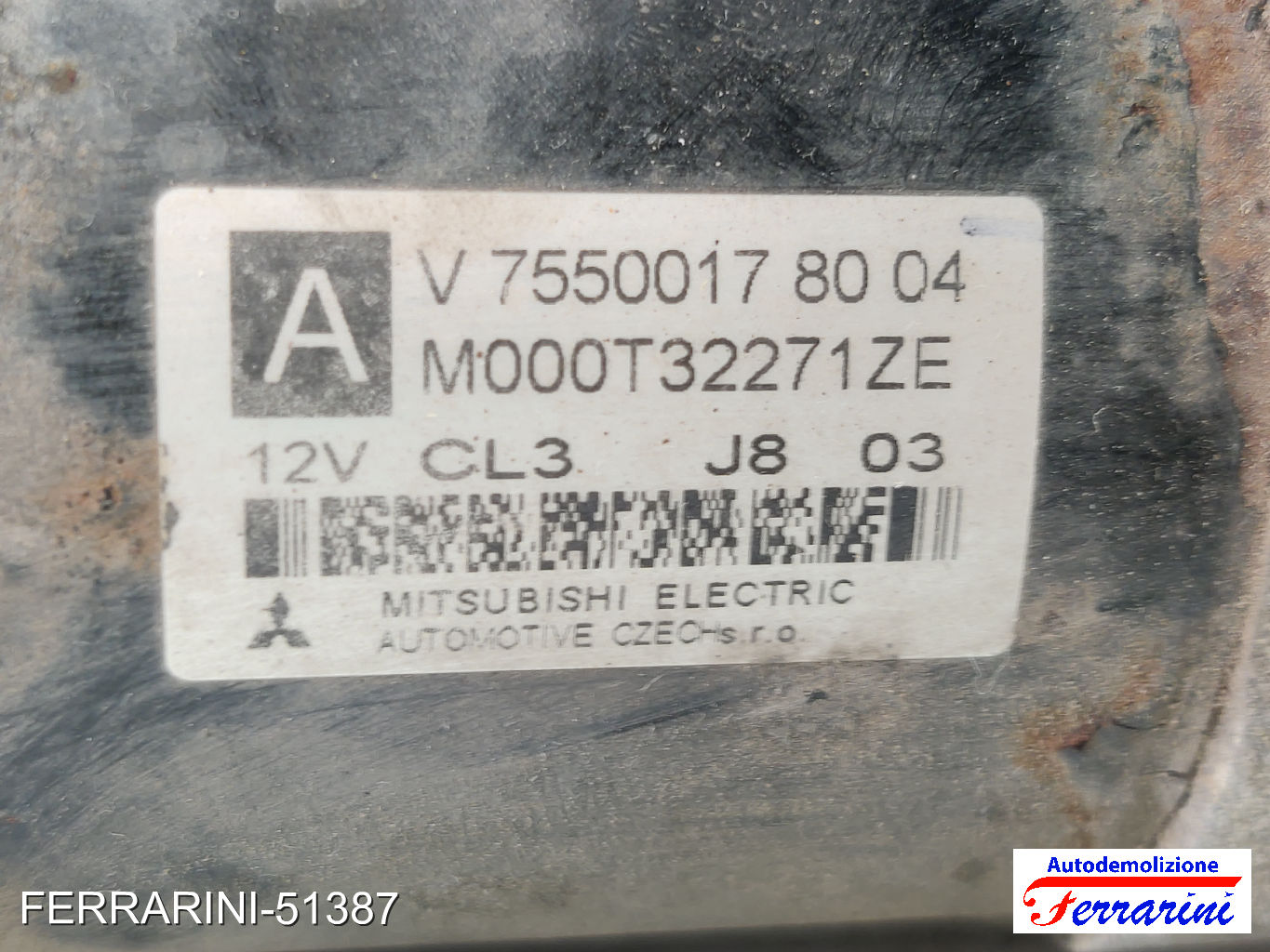 Motorino Avviamento PEUGEOT 207 SW WK 1.6 16V 2007-2013 7550017, 12417582309