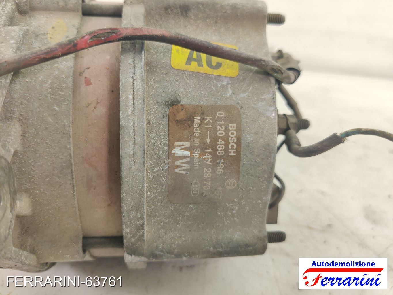 Alternatore OPEL KADETT E T85 1.6 D 1984-1989 0120488186, 1204091, 0120488187