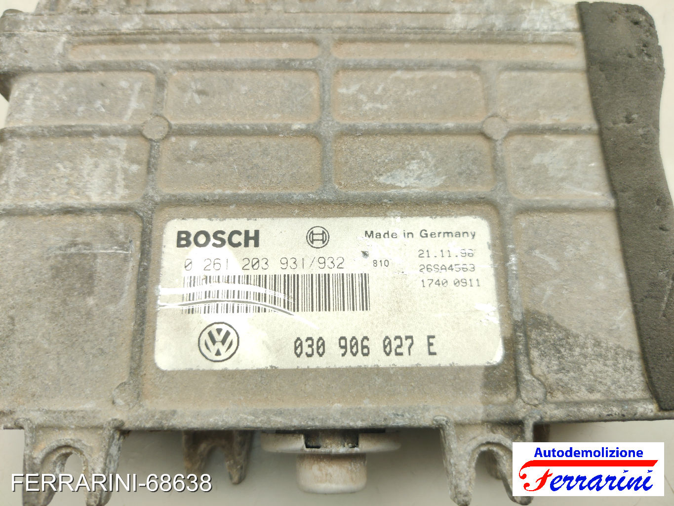 Centralina Motore VW POLO 6N1 50 1.0 1996-1999 030906027E 8