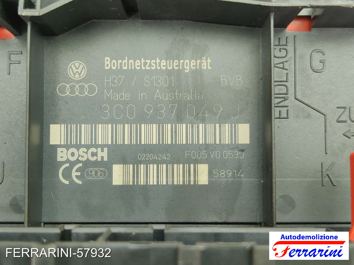 Body Computer VW PASSAT VARIANT 3C5 2.0 TDI 2005-2009 3C0937049J, 3C0937049AE
