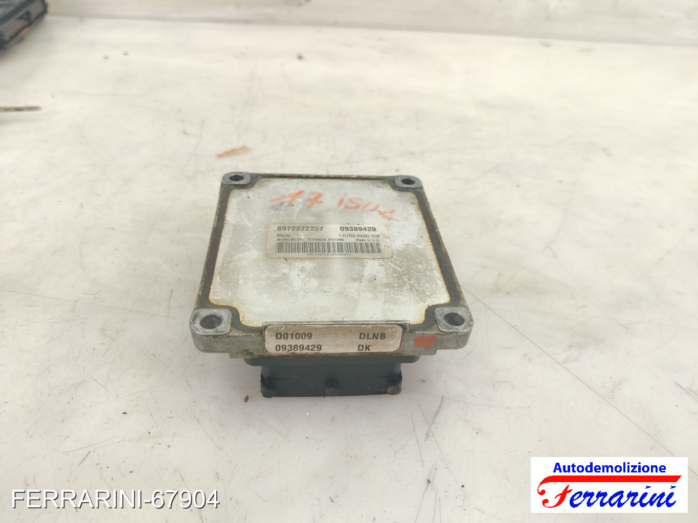 Kit Accensione OPEL CORSA C X01 1.7 DTI 16V 2000-2003 09389429 12
