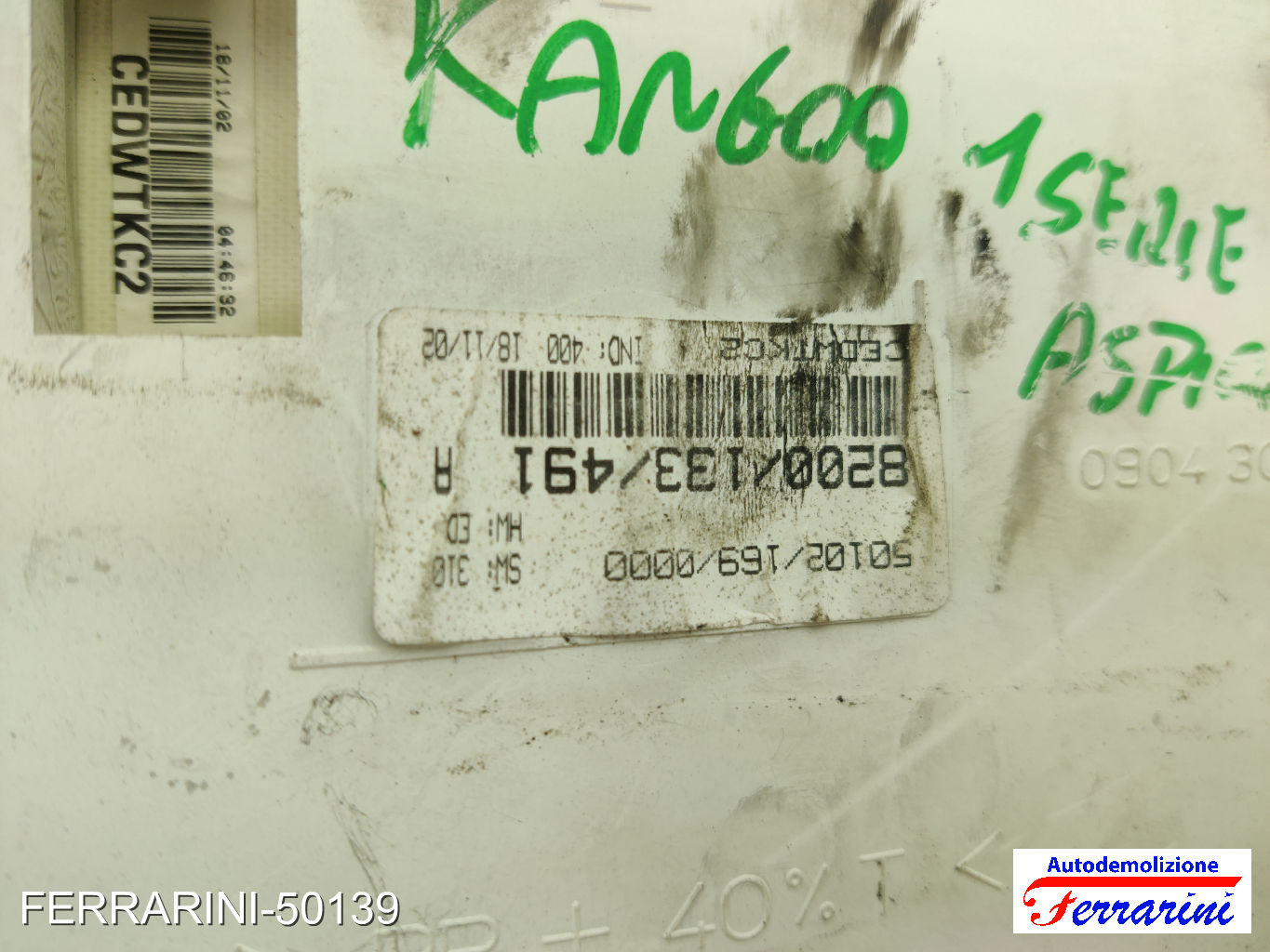 Quadro Contachilometri RENAULT KANGOO FC0/1 D 55 1.9 1997-2023 8200133491A