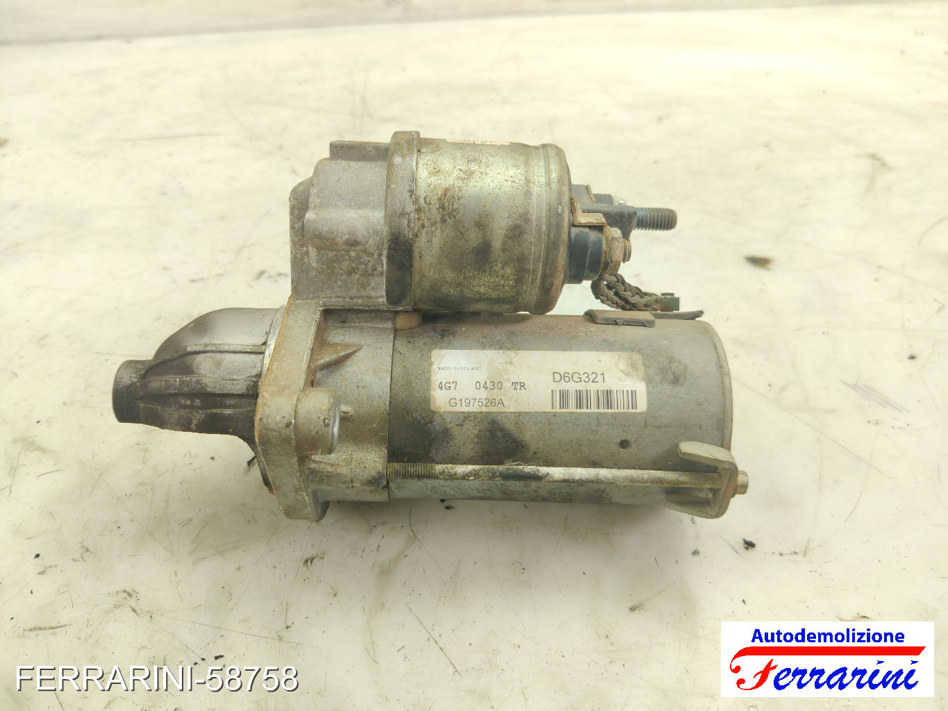 Motorino Avviamento FIAT IDEA 350 1.3 D MULTIJET 2004-2012 51880229, 51823860