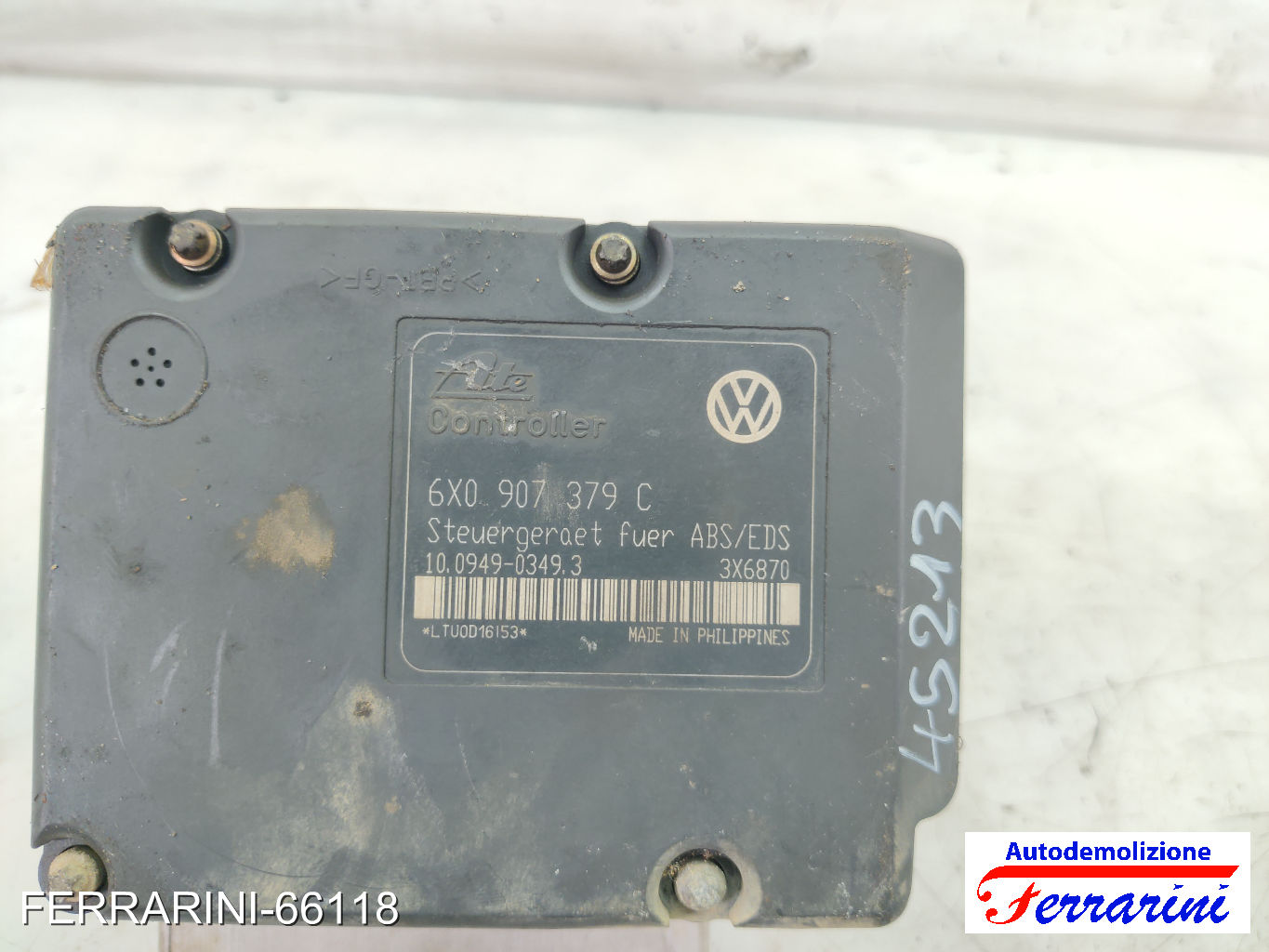 Centralina Pompa Abs VW POLO 6N2 1.4 16V 1999-2001 6X0614217, 6X0907379C
