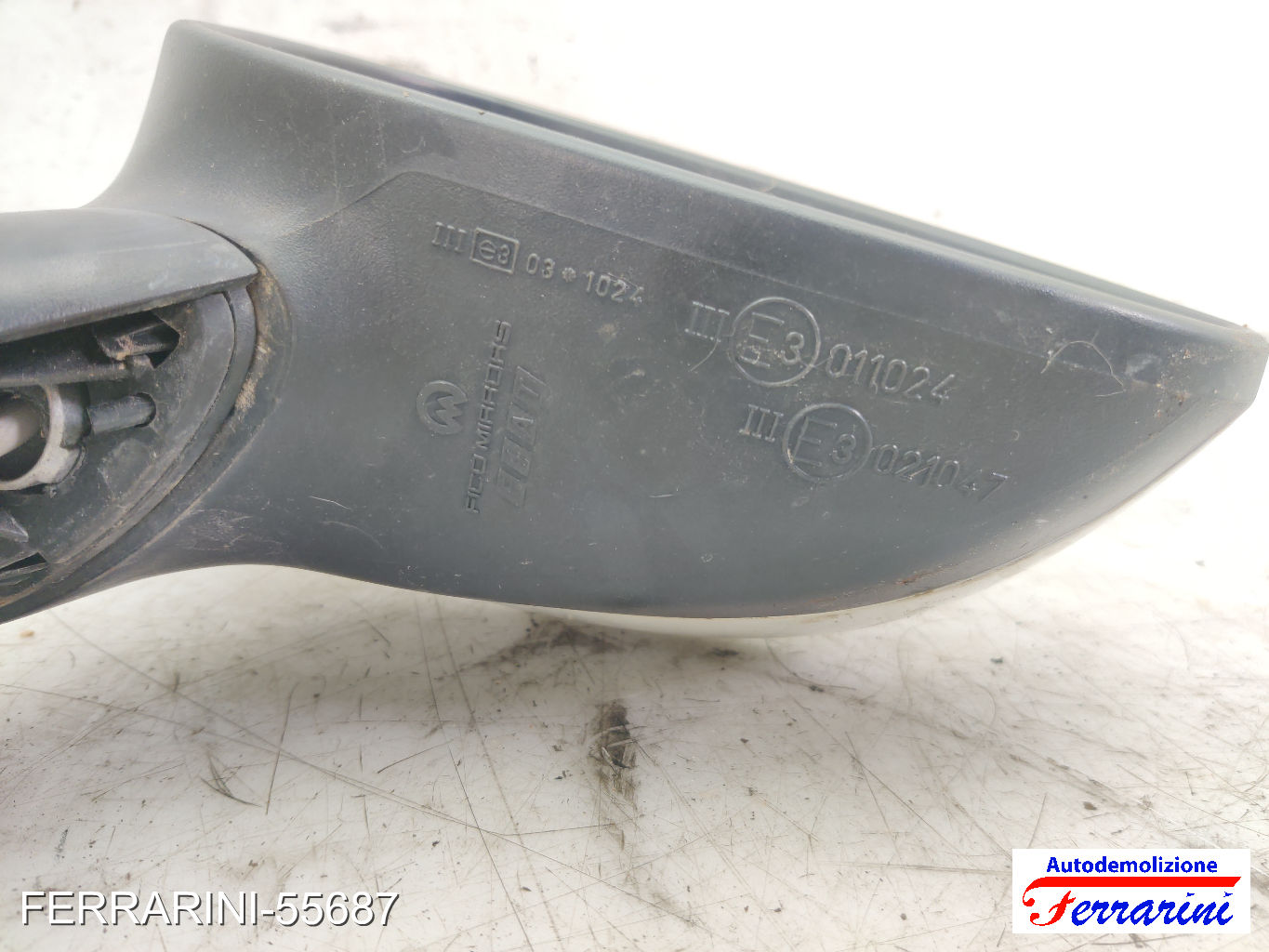 Specchietto Laterale FIAT PUNTO 199 2012-2023 destro, dx 296/A BIANCO DIVINO 7