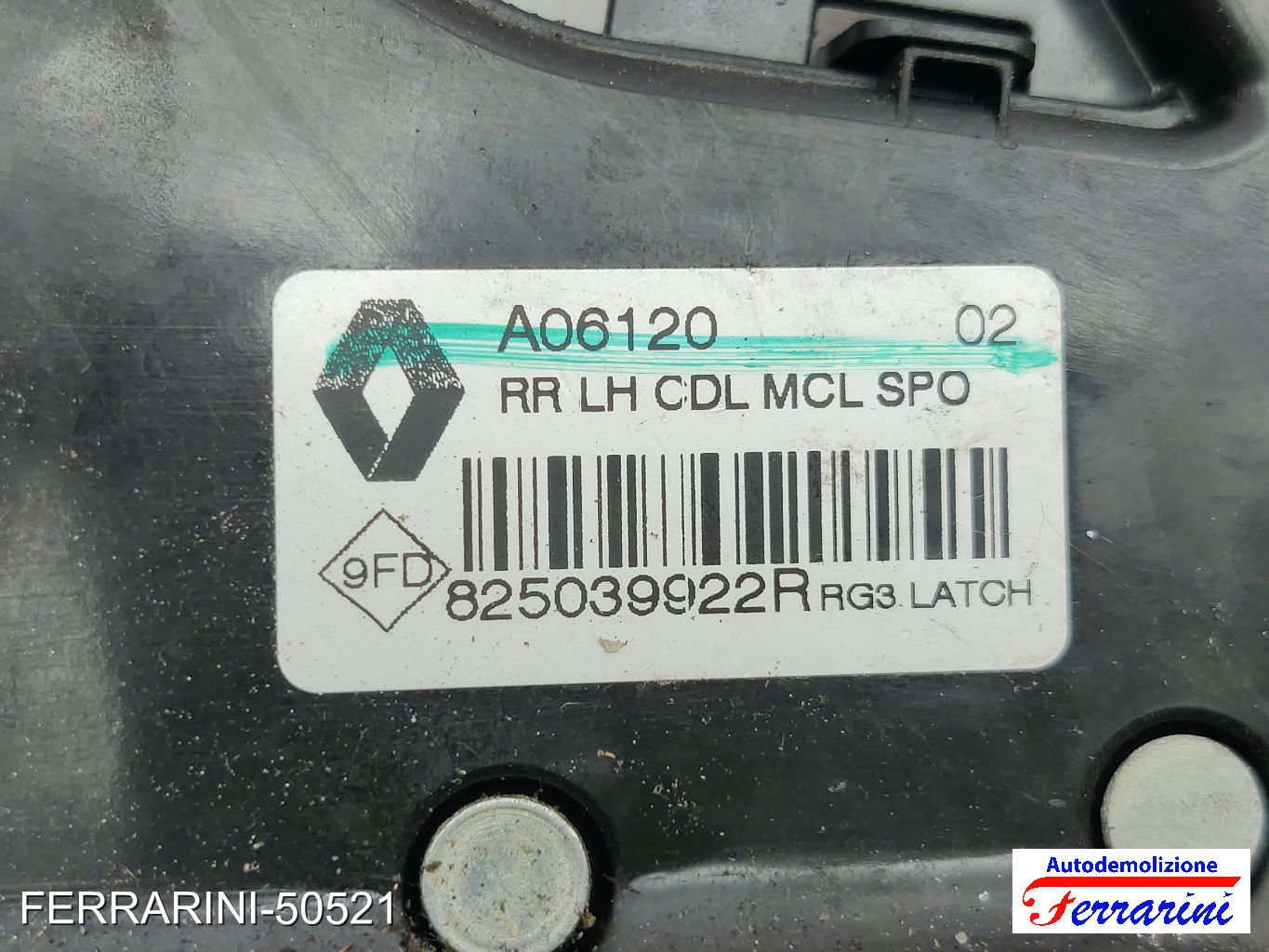 Serratura Porta RENAULT MEGANE 4 B9A M N 2015-2023 sinistro, sx, posteriore 7