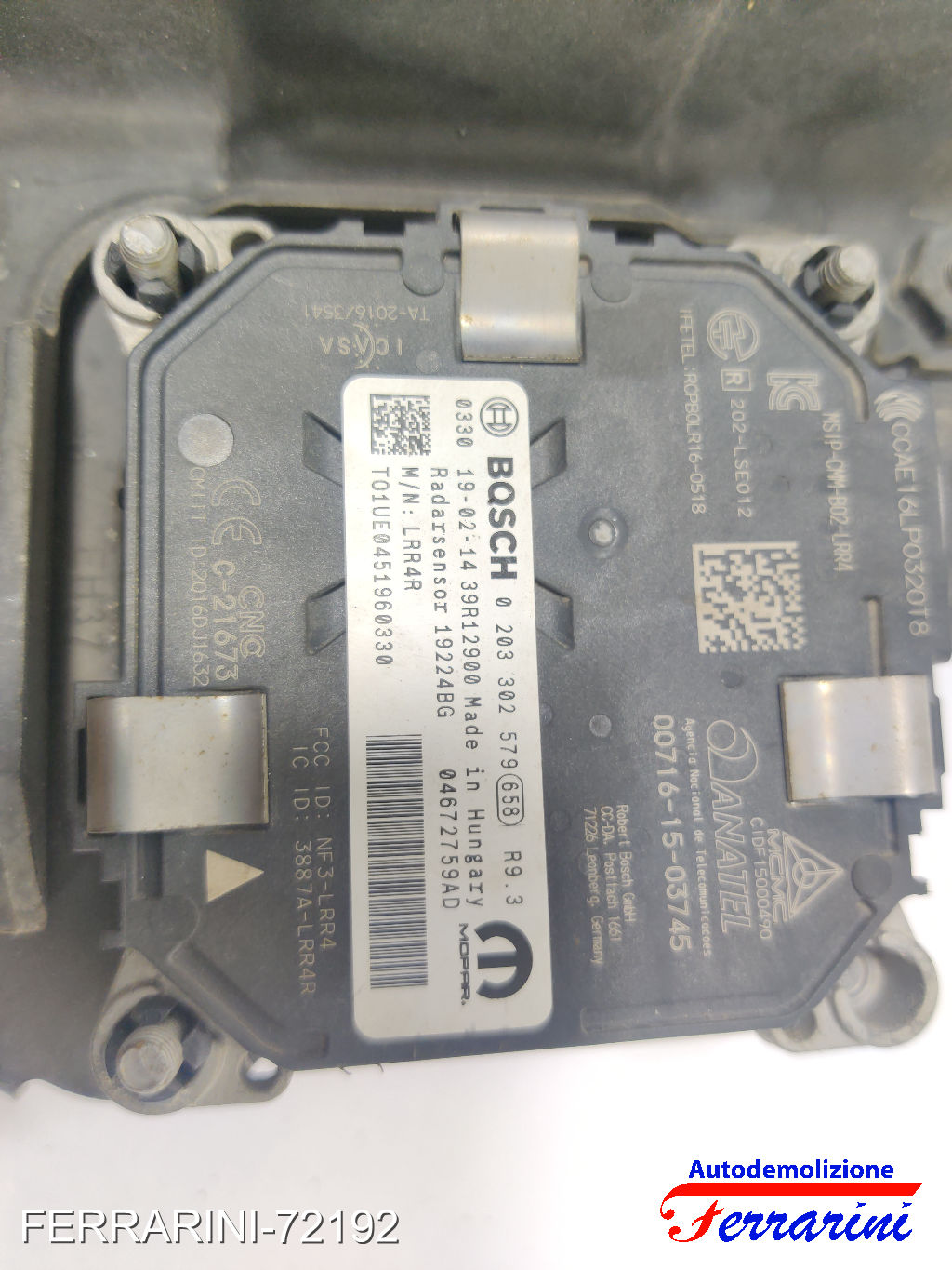 sensore radar ACC JEEP COMPASS M6, M7, MP, MV 2017-2023 04672759AD