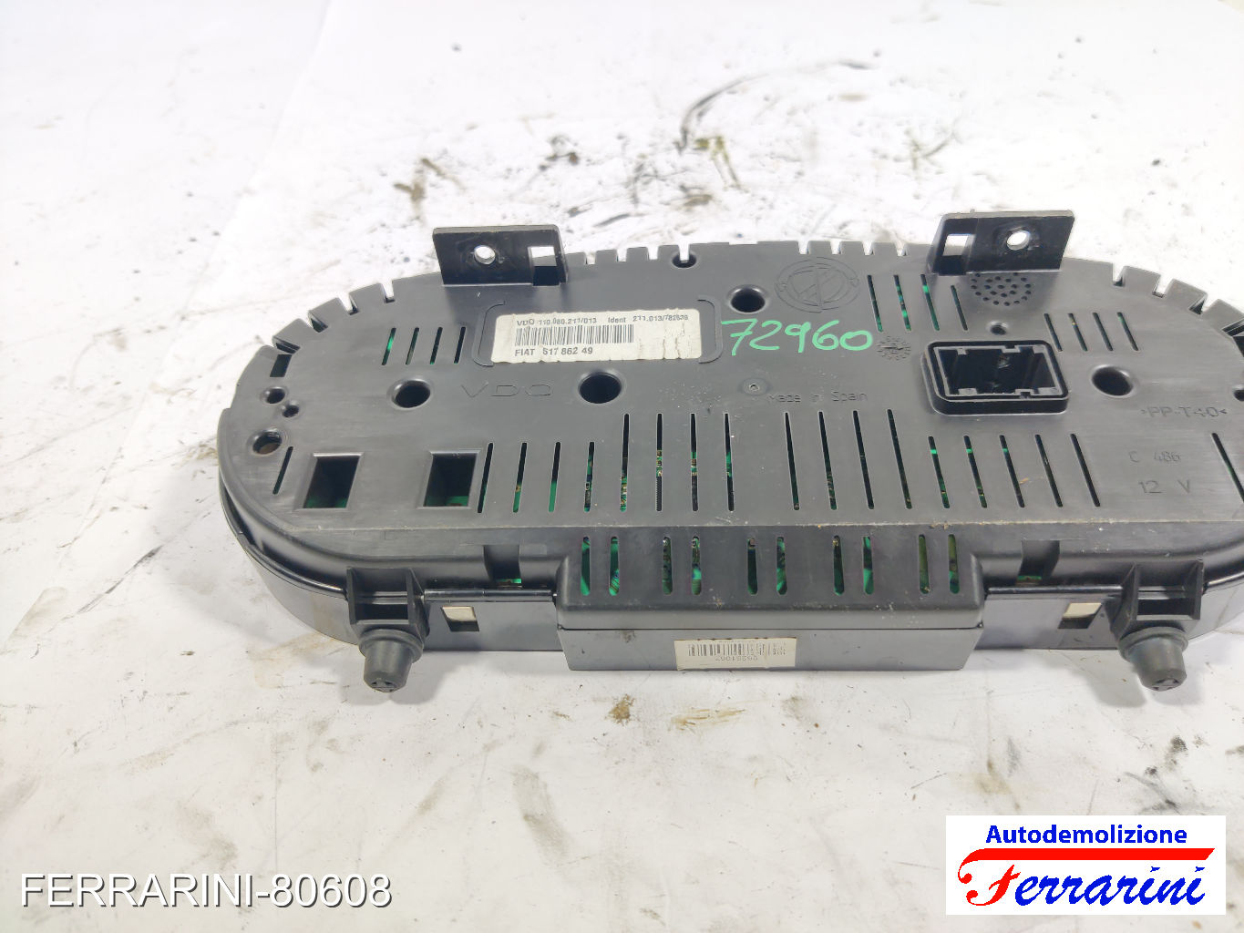 Quadro Contachilometri LANCIA YPSILON 843 1.4 LPG 2010-2011 51786249, T51786249 6