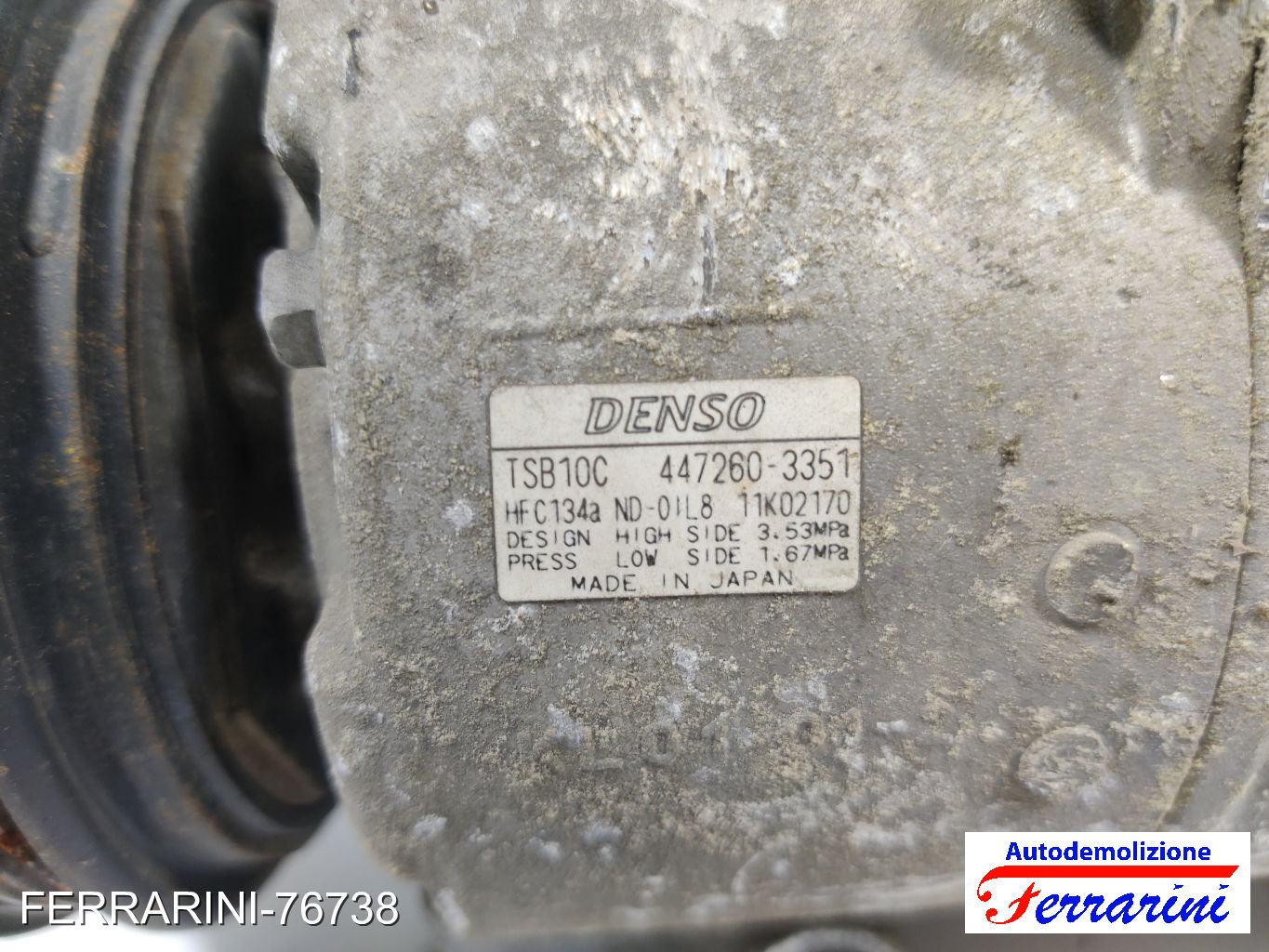 Compressore Clima TOYOTA IQ J1 1.0 2009-2015 8831074010, TSB10C, 4472603351