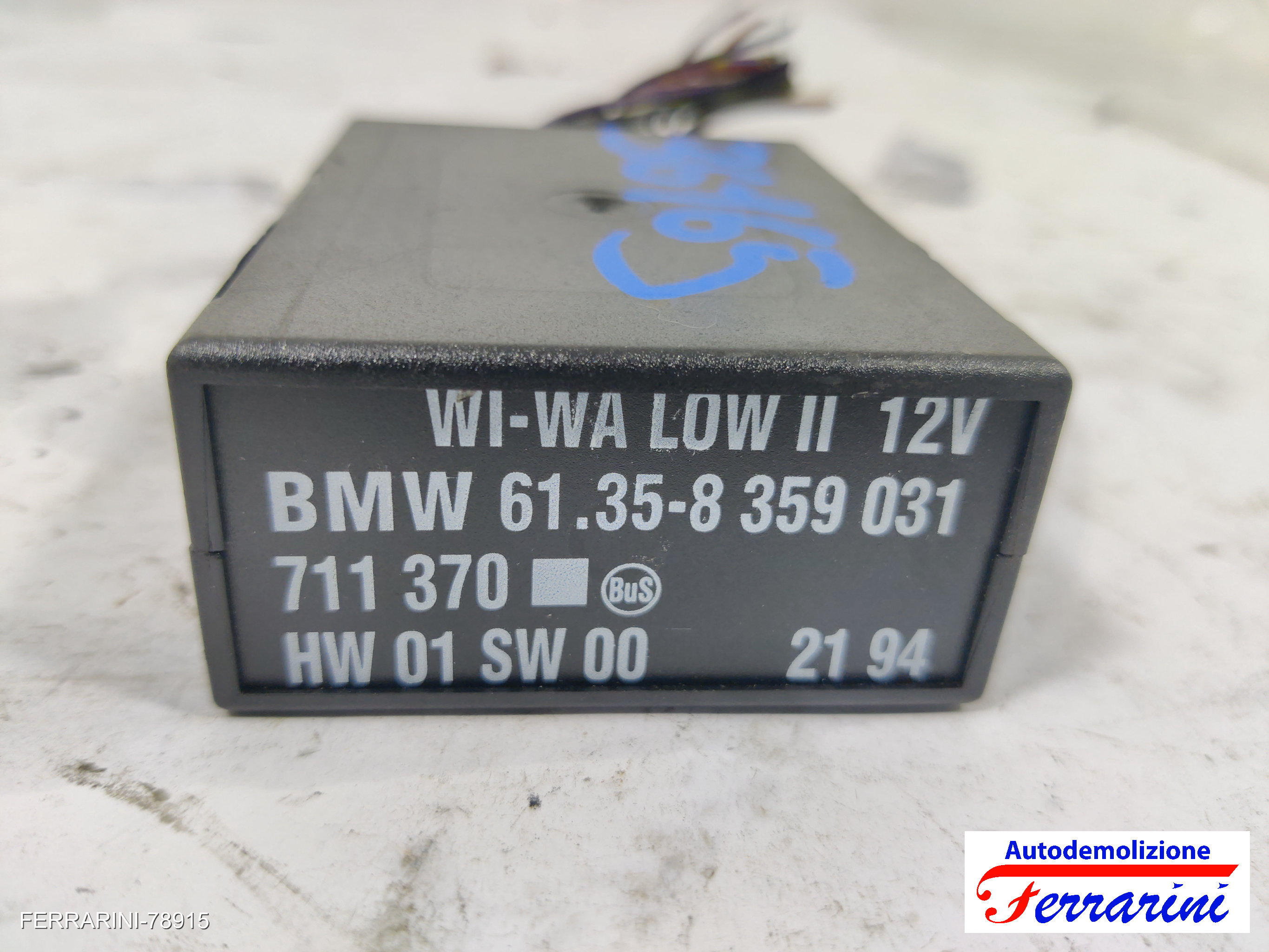 Centralina tergicristallo WI-WA LOW BMW SERIE 3 E36 318I 1993-1998 61358359031 8