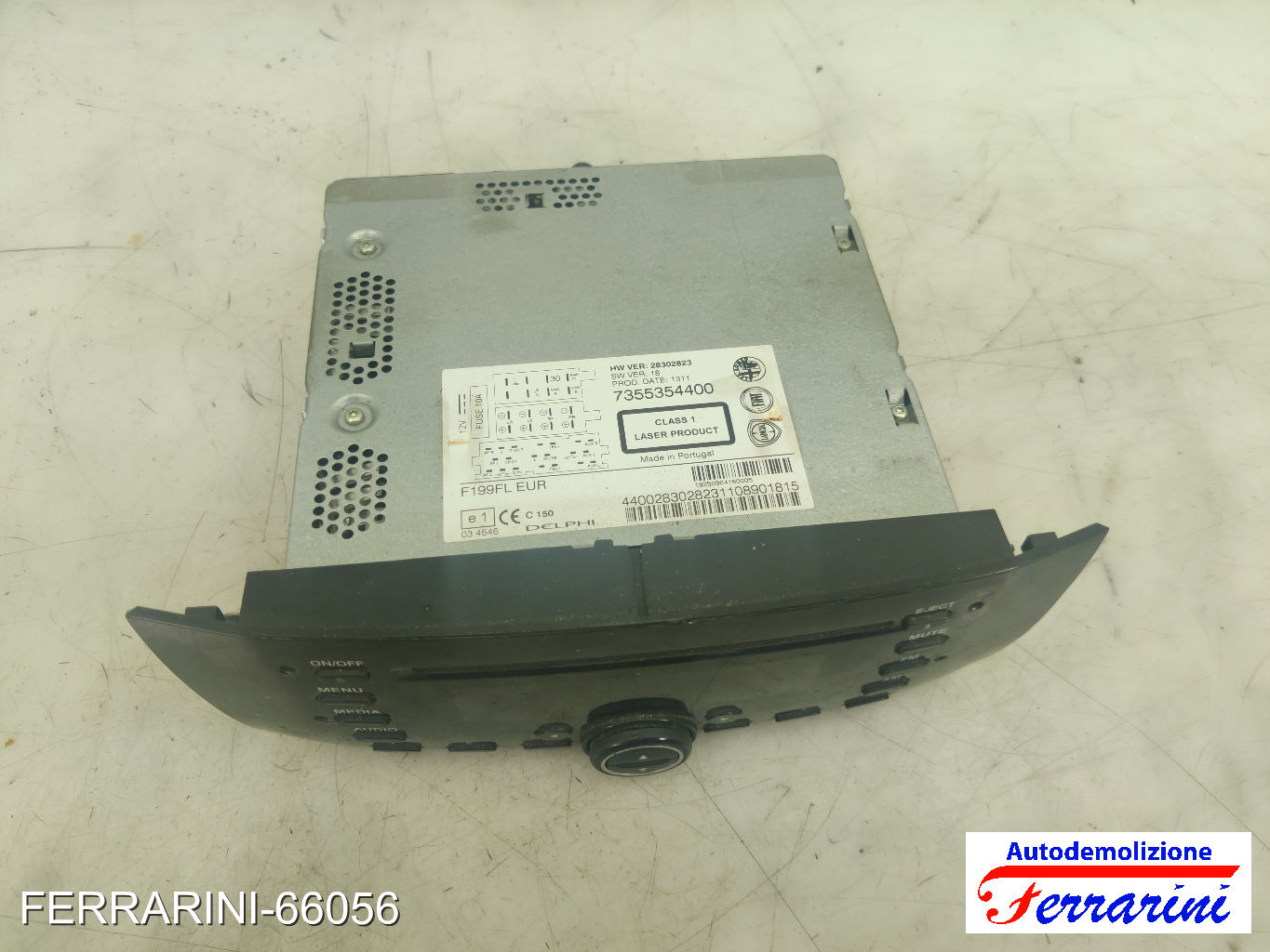Stereo Radio FIAT PUNTO EVO 199 2009-2012 7355354400, 28302823 8