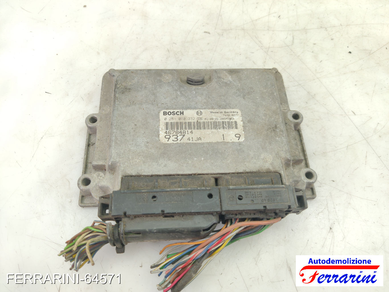Centralina Motore ALFA ROMEO 147 937 1.9 JTD 2001-2010 46784814, 0281010332