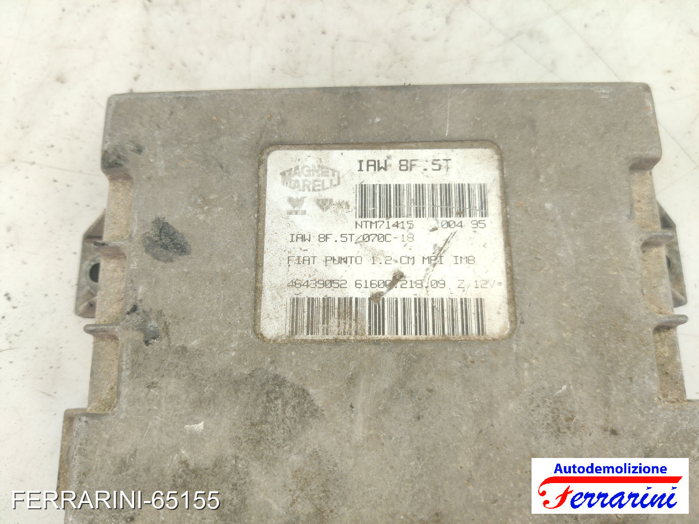 Centralina Motore FIAT PUNTO 176 75 1.2 1993-1999 46439052, 26160021809 10