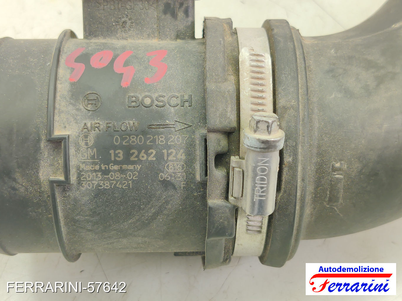 Debimetro OPEL MERIVA B S10 1.3 CDTI 2010-2014 13262124, 0280218207, 307387421 6