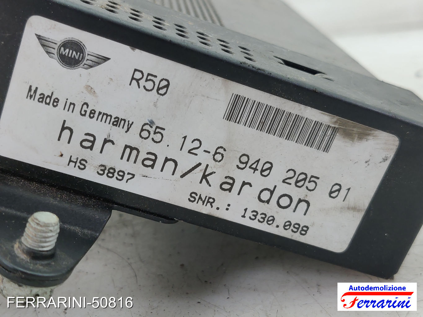 amplificatore MINI - R50, R53 2001-2006 6512694020501, H83897 6