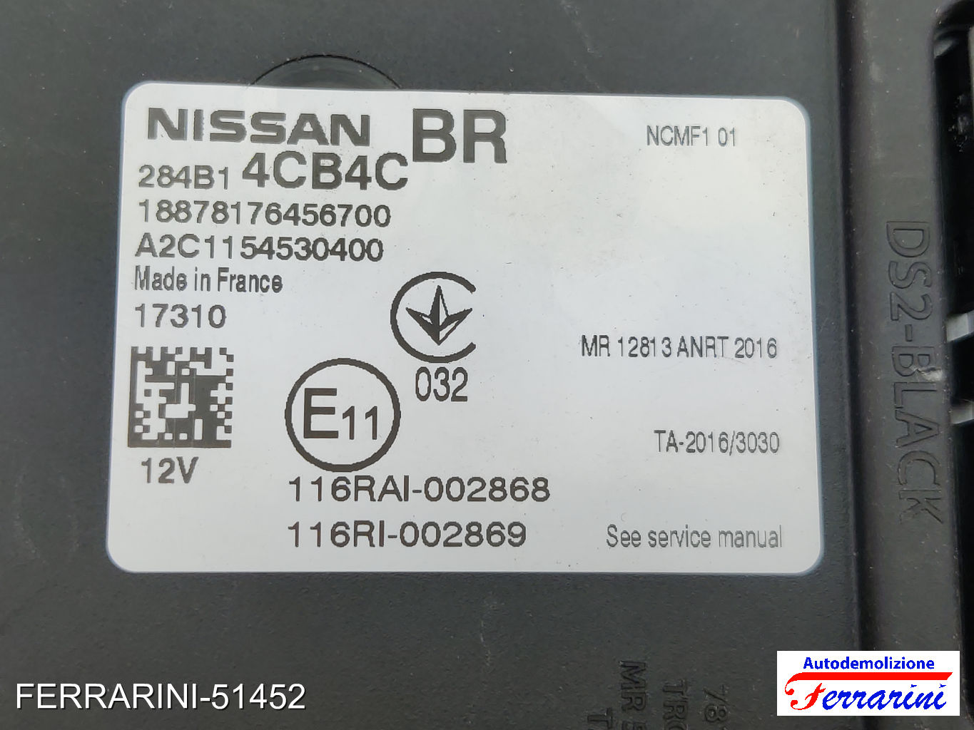 Body Computer NISSAN QASHQAI 2 J11 1.5 DCI 2013-2023 284B14CB4C, 18878176456700