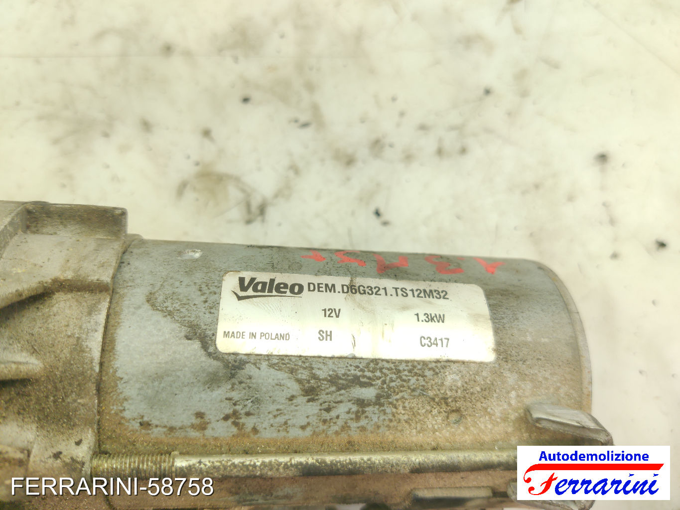 Motorino Avviamento FIAT IDEA 350 1.3 D MULTIJET 2004-2012 51880229, 51823860