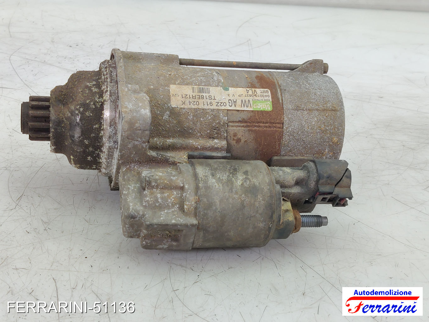 Motorino Avviamento VW GOLF 6 5K1 1.6 TDI 2009-2012 02Z911024K, TS18ER1211