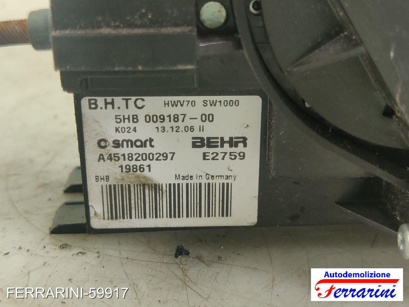 Tastiera Clima SMART FORTWO COUPE 451 2007-2023 anteriore, frontale A4518200297