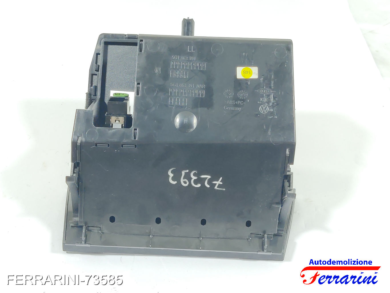 Cassetto portaoggetti consolle centrale cambio VW GOLF 7 5G1, BE1, BE2, BQ1