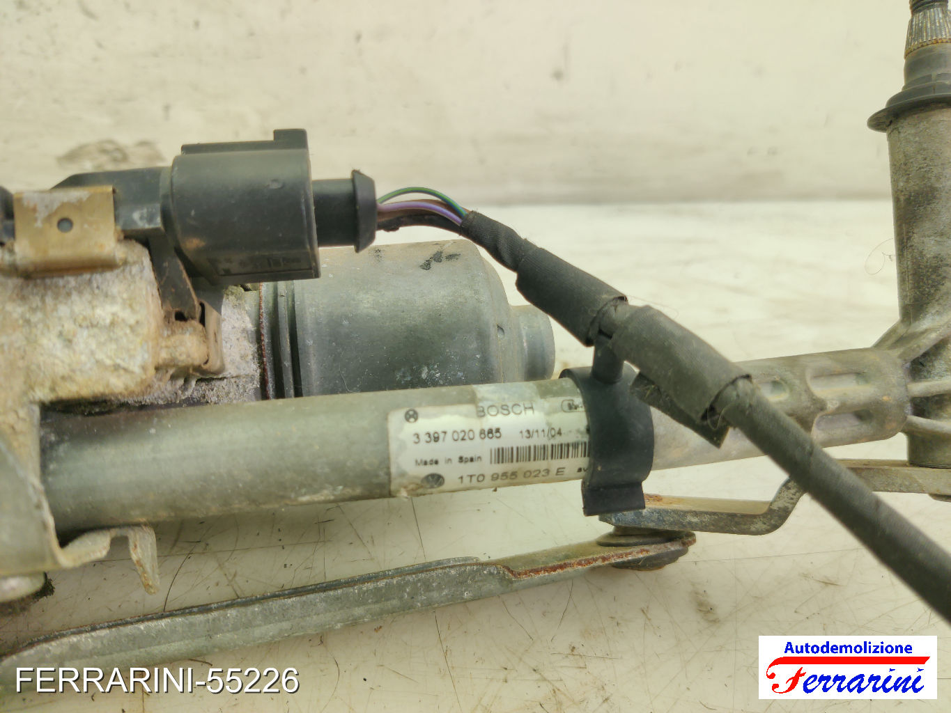 Spazzacqua Motorino Tergicristallo VW TOURAN 1T1, 1T2 2003-2010 anteriore