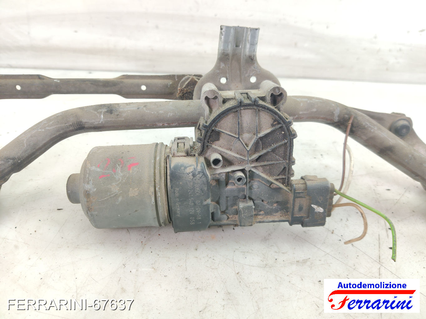 Spazzacqua Motorino Tergicristallo PEUGEOT 207 SW WK 2007-2012 anteriore 13