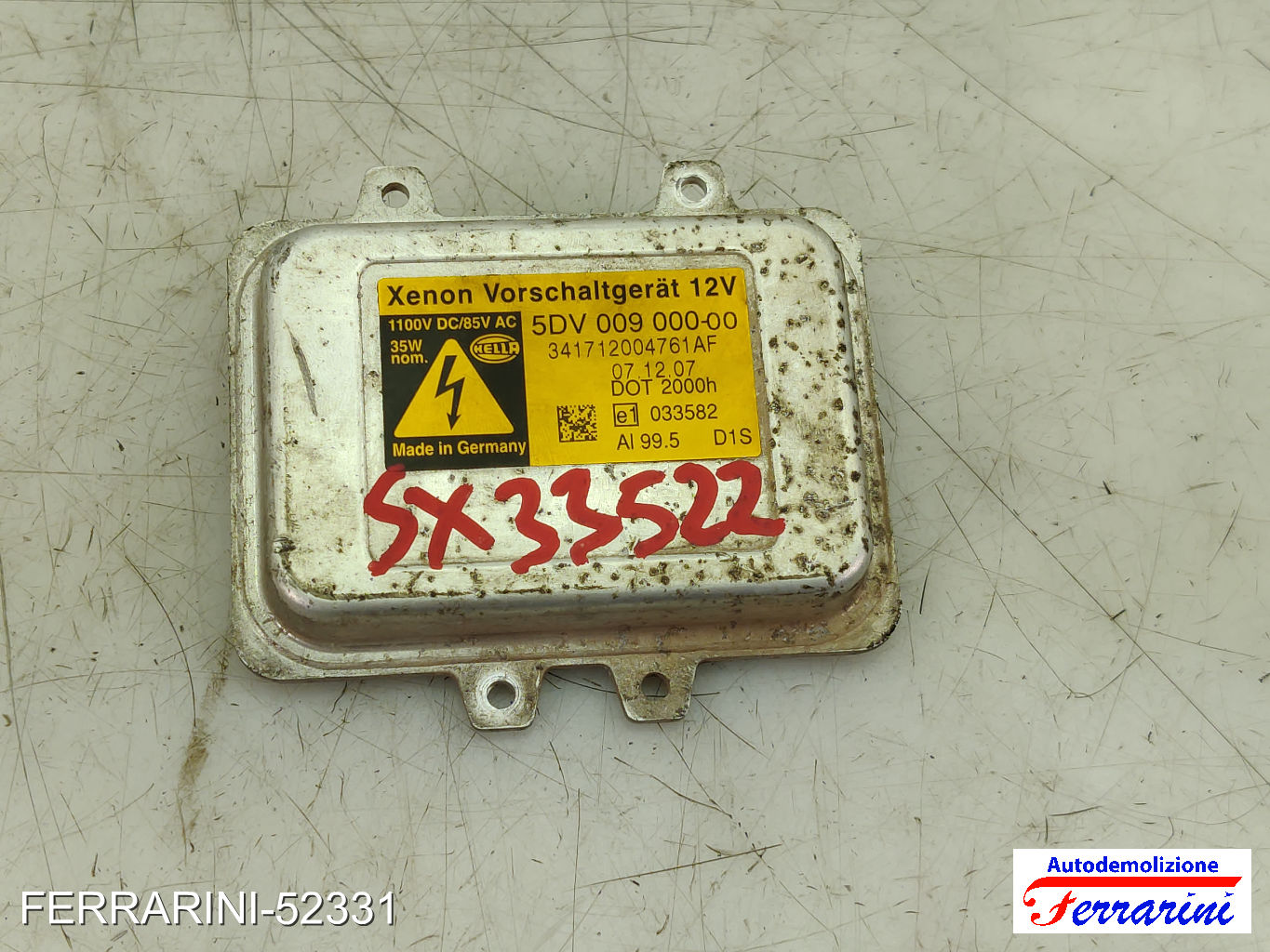 Centralina Faro CITROEN C4 PICASSO 1 UD 2.0 HDI 138 2006-2013 5DV009000 6