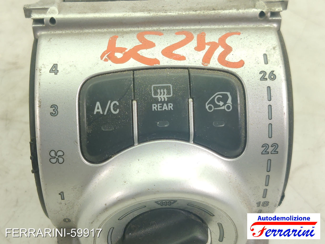 Tastiera Clima SMART FORTWO COUPE 451 2007-2023 anteriore, frontale A4518200297