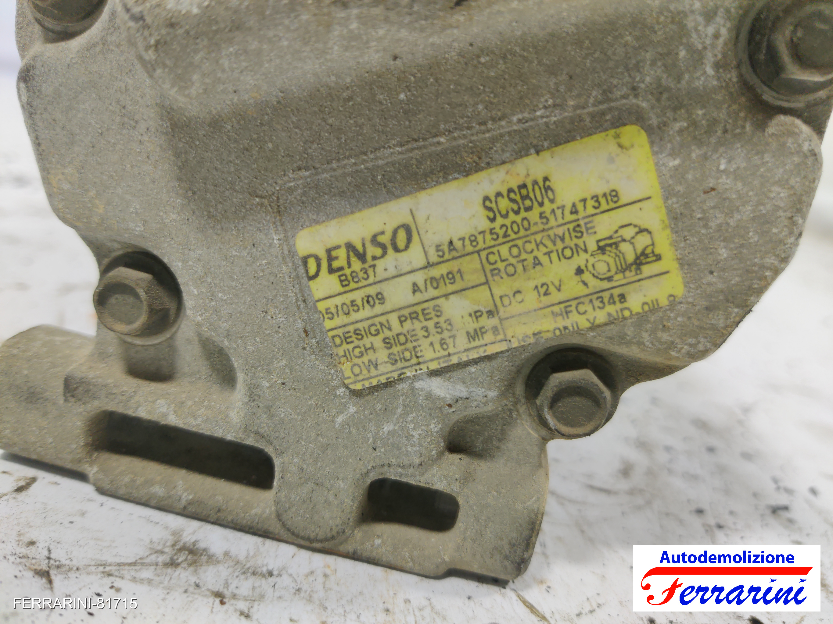 Compressore Clima LANCIA YPSILON 843 1.2 2003-2011