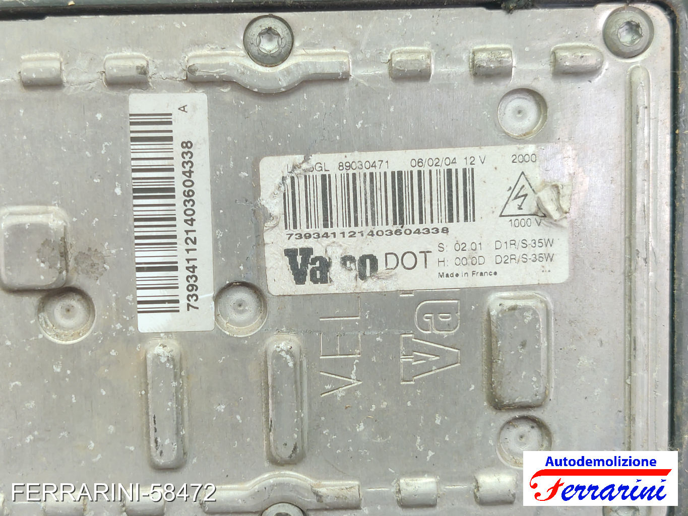 xenon Faro Anteriore RENAULT LAGUNA 2 BG0/1 2001-2007 destro, dx 8200163324