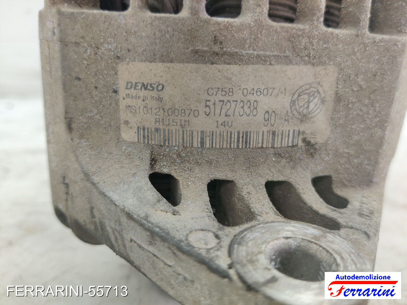 Alternatore FIAT STILO SW 192 1.9 D MULTIJET 2005-2008 51727338, MS1012100870