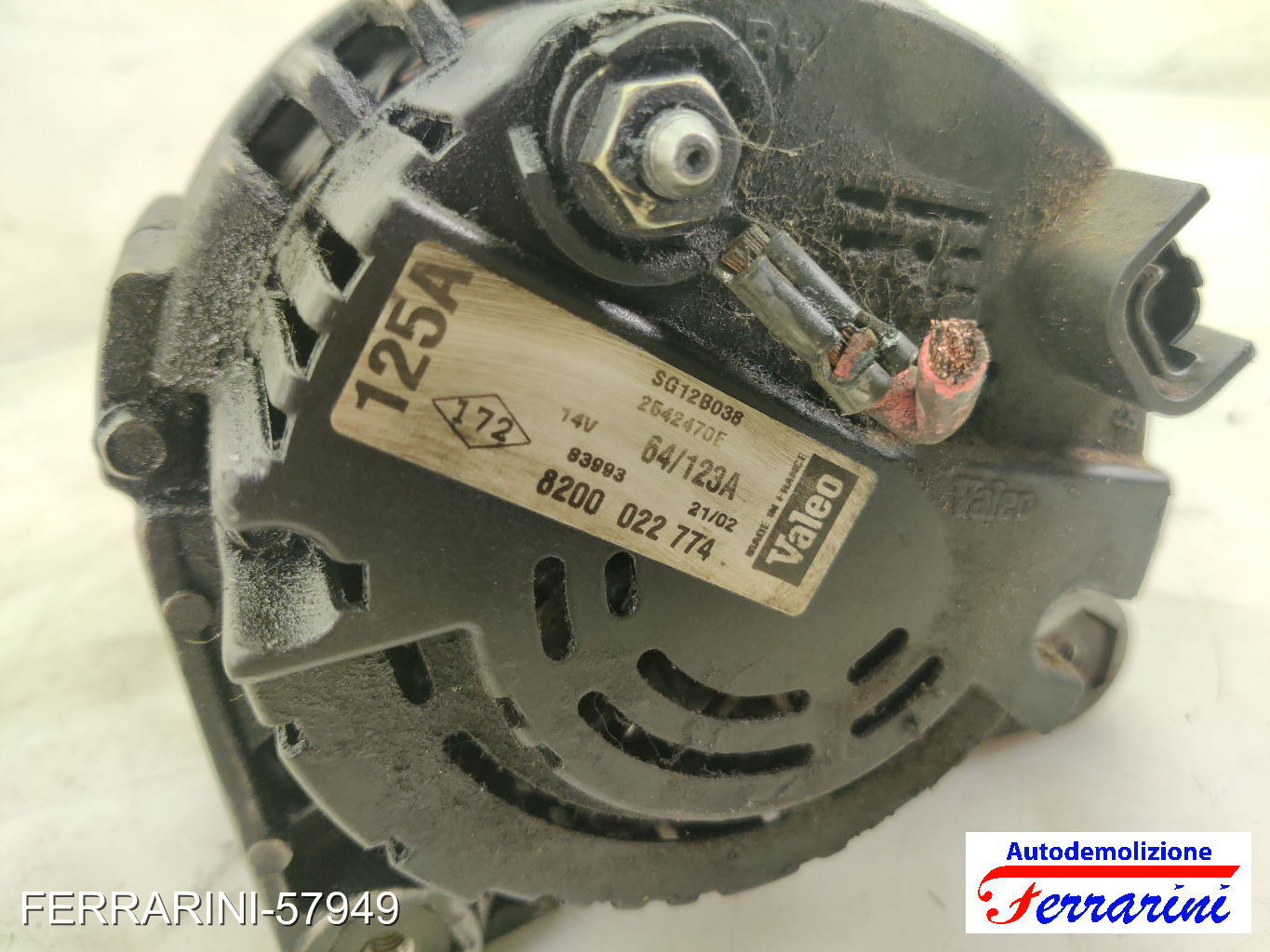 Alternatore RENAULT CLIO 2 BB, CB 1.5 DCI 2001-2005 8200022774, 7701473614 6