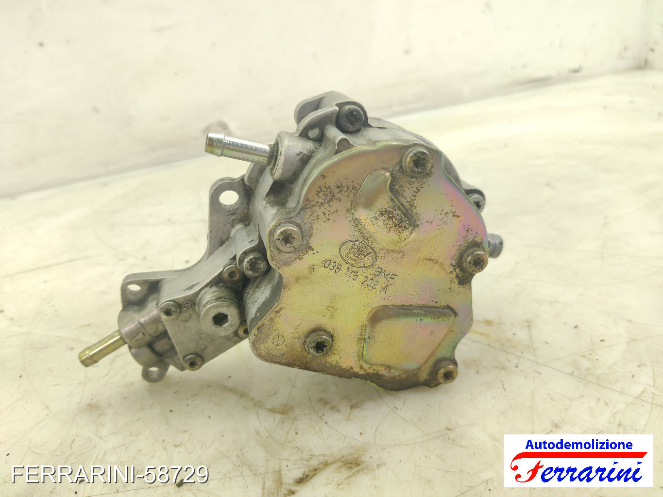 Pompe Vuoto Depressore AUDI A3 8L1 1.9 TDI 2000-2003 038145209A, 038145209K 6