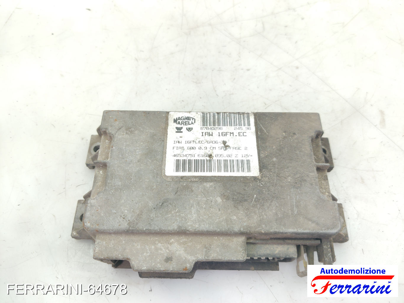 Centralina Motore FIAT SEICENTO 600 287 1.1 1998-2010 46534751, B704D298