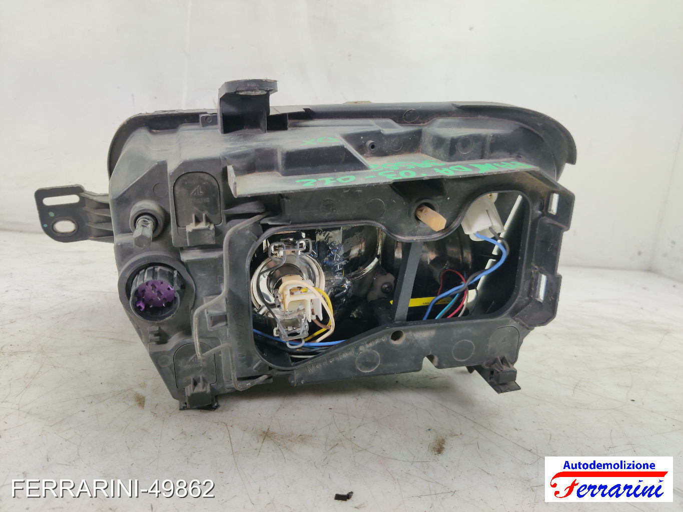 Faro Anteriore FIAT PANDA 169 2003-2012 destro, dx 51867675, 51794153, 51717075 7