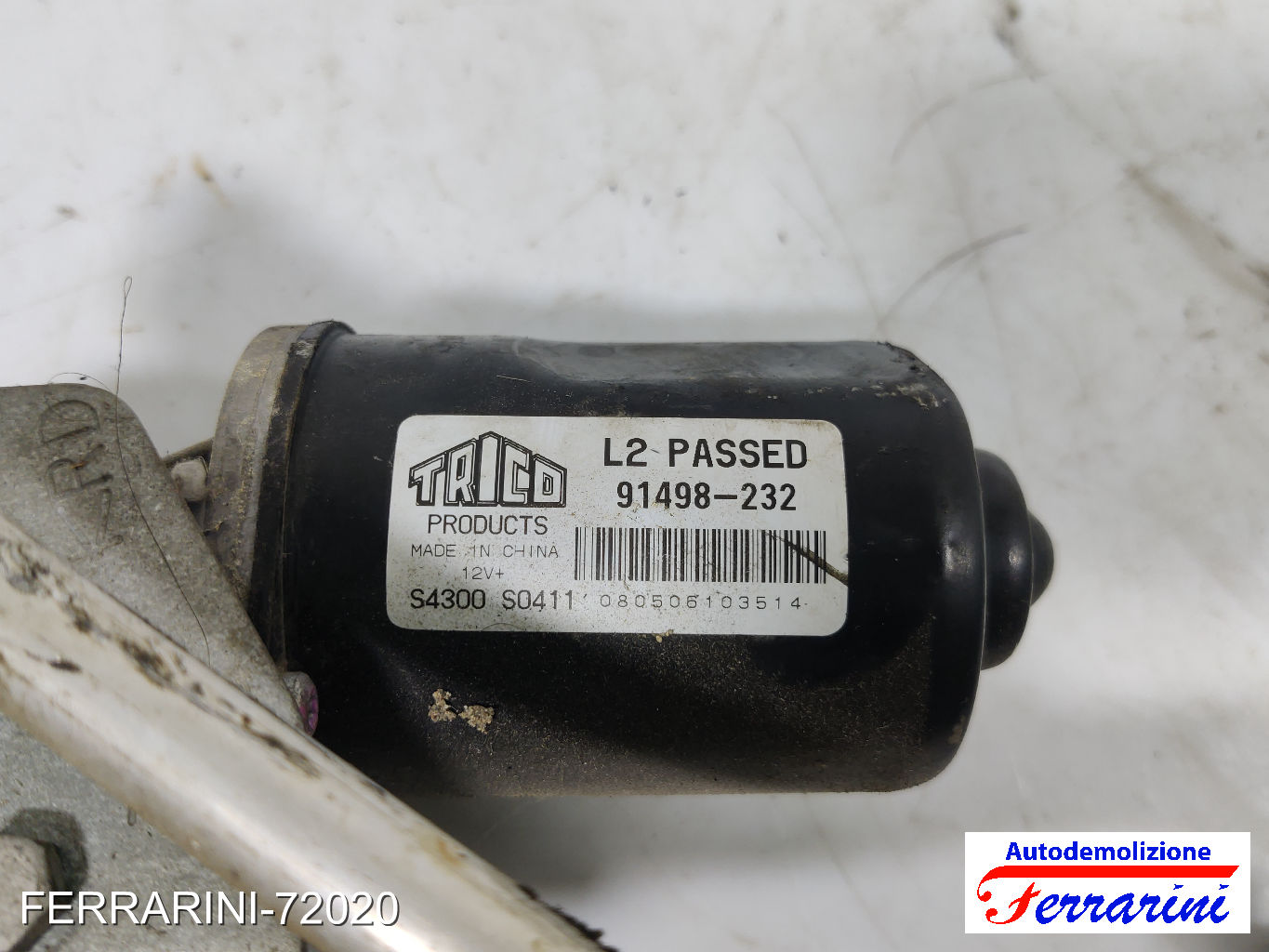 Spazzacqua Motorino Tergicristallo OPEL CORSA C X01 2000-2009 anteriore