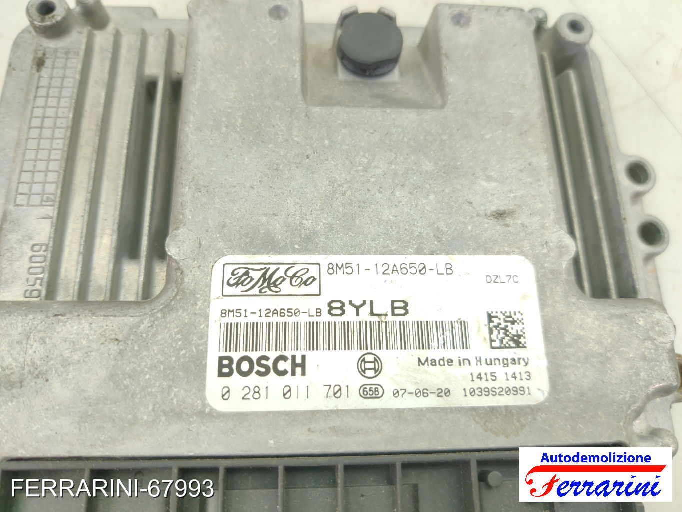 Centralina Motore FORD C-MAX DM2 1.6 TDCI 2007-2010 8M5112A650LB, 1039S20991 6