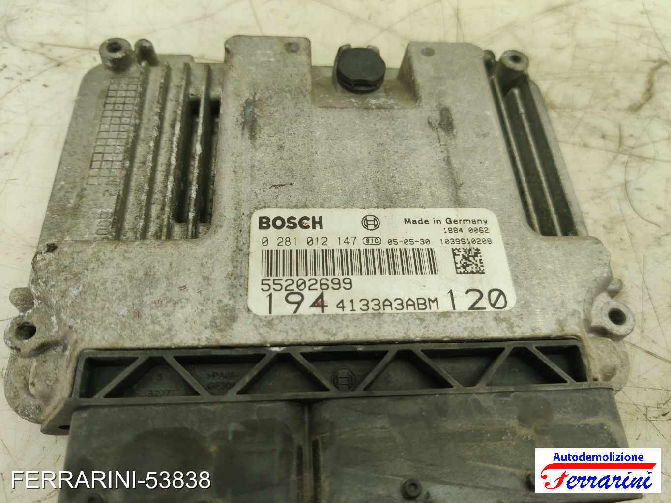 Centralina Motore FIAT CROMA 194 1.9 D MULTIJET 2005-2011 55202699, 0281012147 7