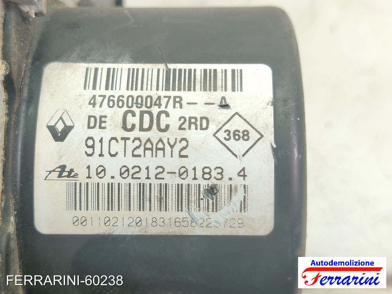 Centralina Pompa Abs RENAULT LAGUNA 3 SW KT0/1 2.0 DCI 2007-2015 476609047R