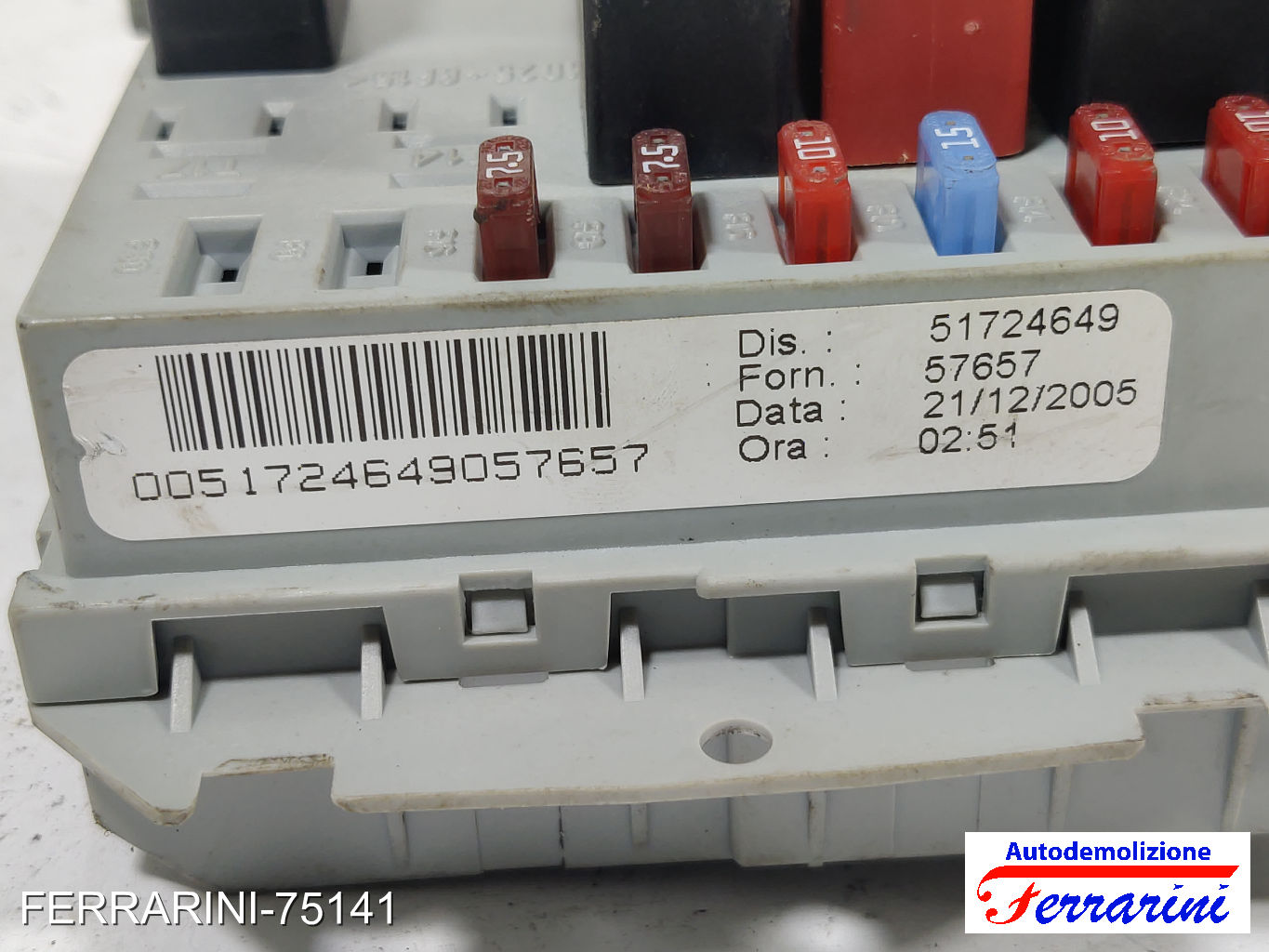 Fusibiliera Scatola Fusibili Body Computer LANCIA YPSILON 843 1.2 2003-2011