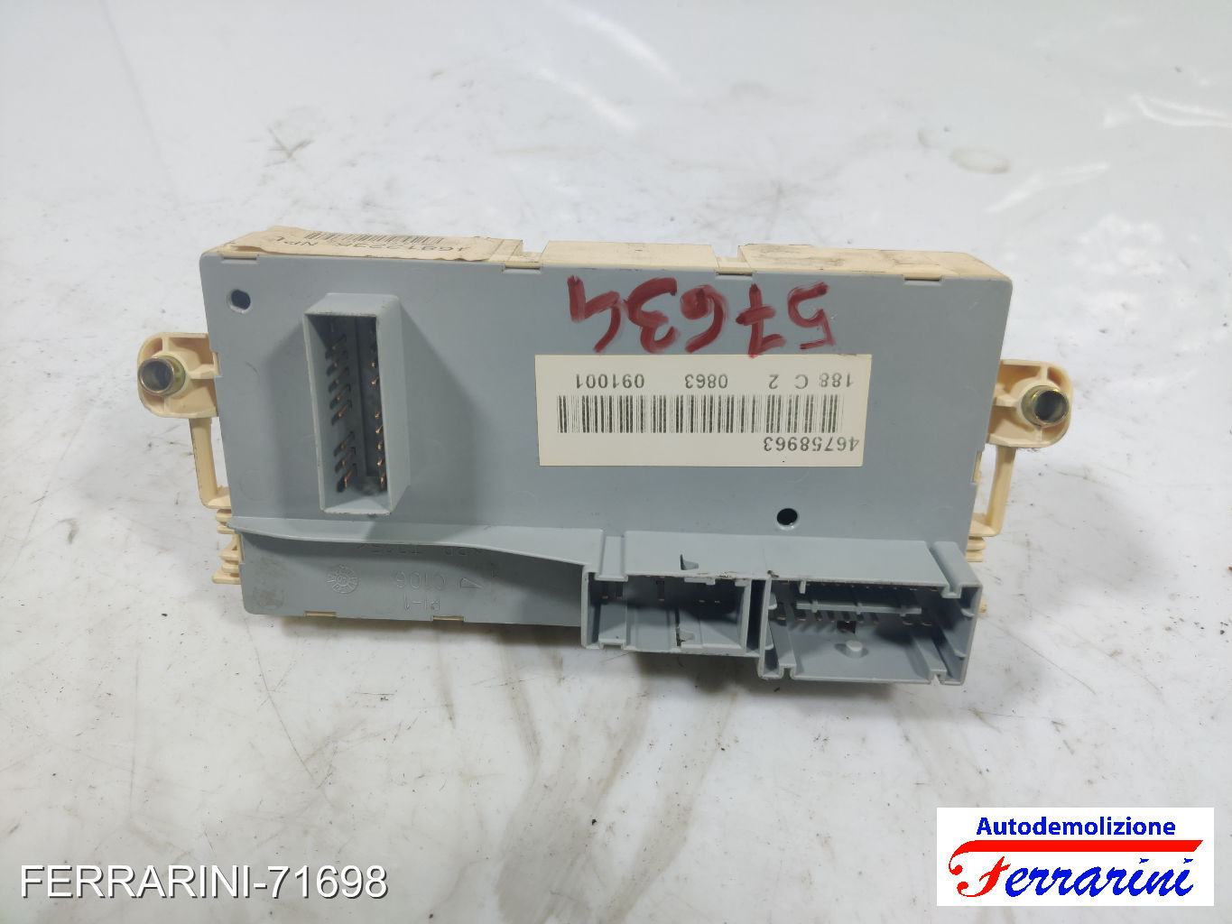 Body Computer FIAT PUNTO 188 1.2 60 1999-2010 46812235, 46758963, 188C2