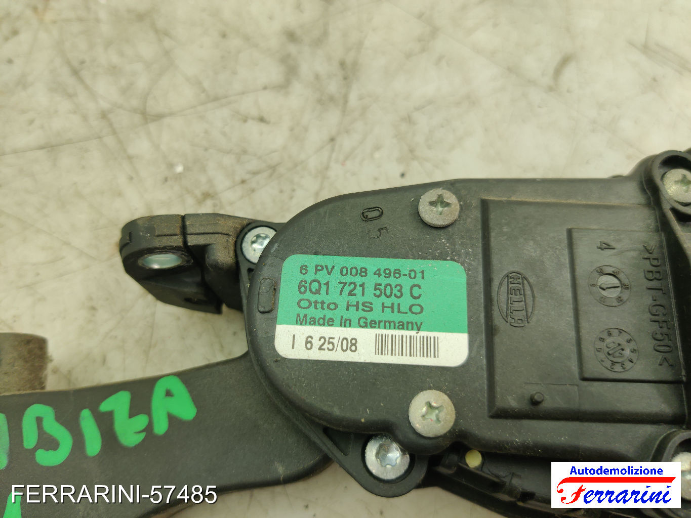 Pedale Acceleratore MAZDA 121 2 DB 1.3 16V 1990-1996 DD3241600A, 6Q1721503C 6